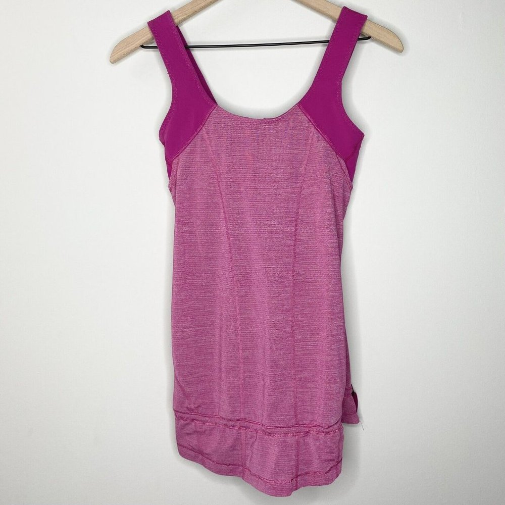 Lululemon Workout Activewear Full Length Tank Top w/ Built In Bra | Size 6 - Picture 3 of 11